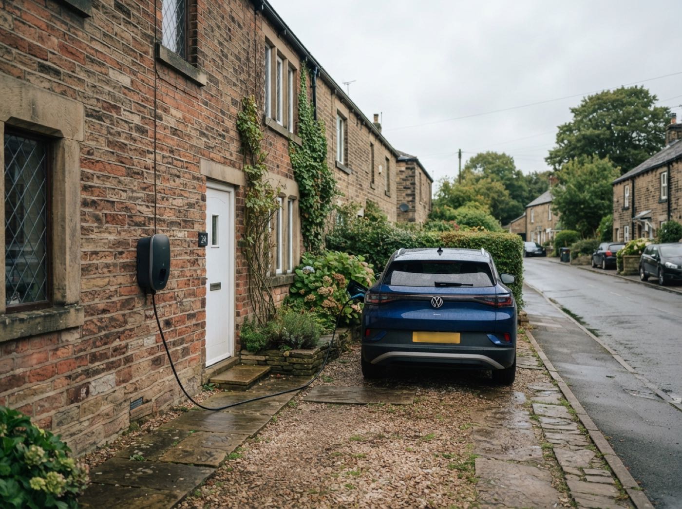 An EV charger install